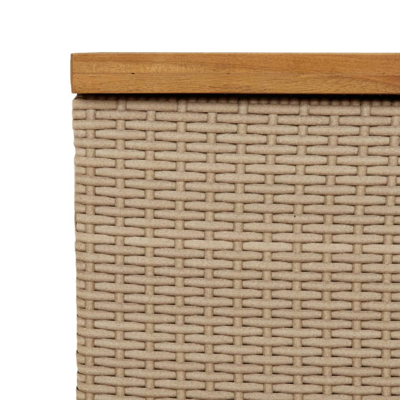 Patio Wicker Deck Box, Beige , 18.9" H x 31.5" W x 15.7" D