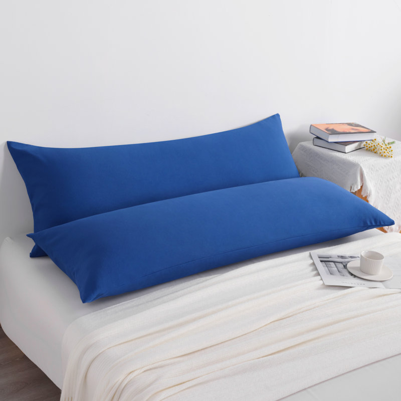 Taie d'oreiller pour le corps en microfibre, ensemble de taies d'oreiller douces avec fermeture portefeuille, 137 cm L × 51 cm H