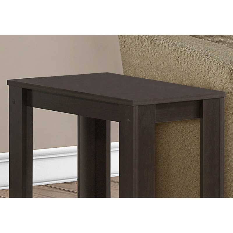 Dark Brown Laminate, Side Table, Two - Tier Construction, Bedroom, Office Transitional Accent Brown, Structure For And Den Use