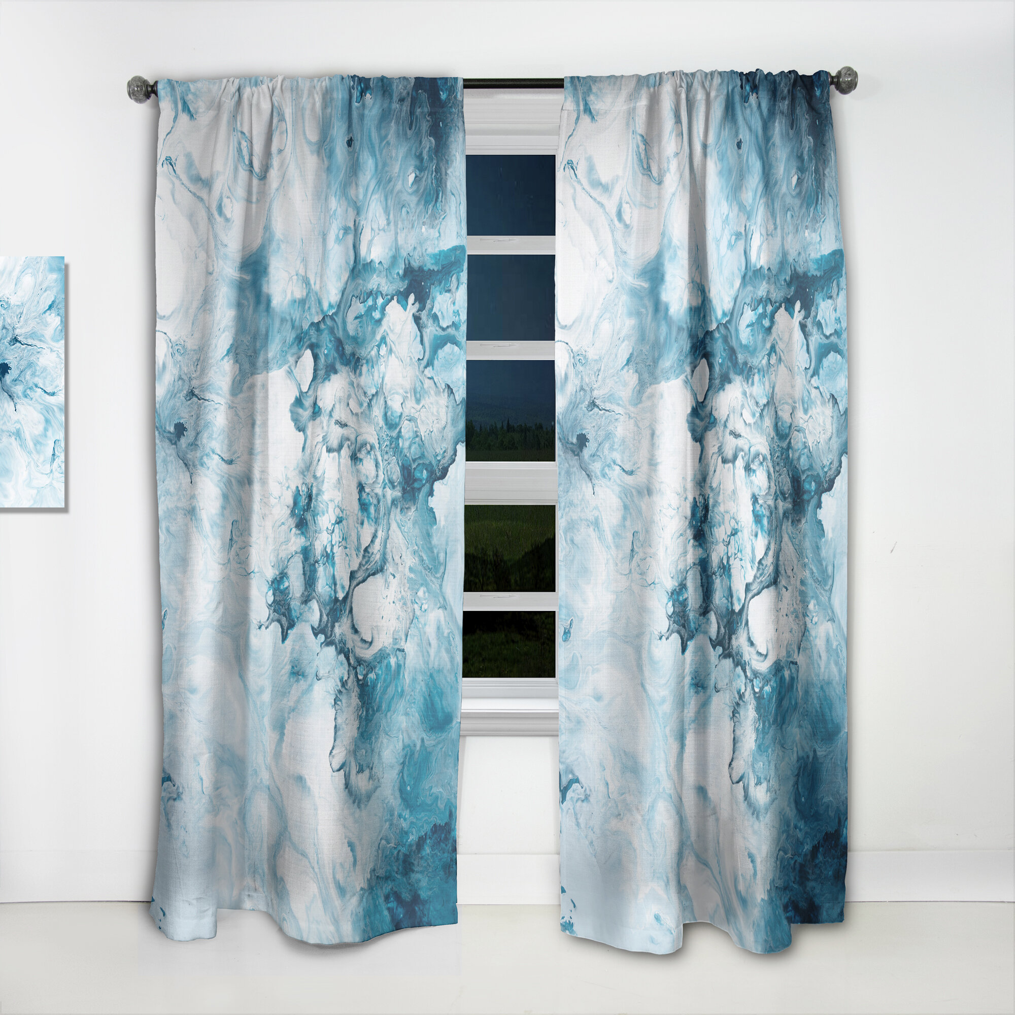 DesignArt Semi Sheer Single Curtain Panel Panel | Wayfair