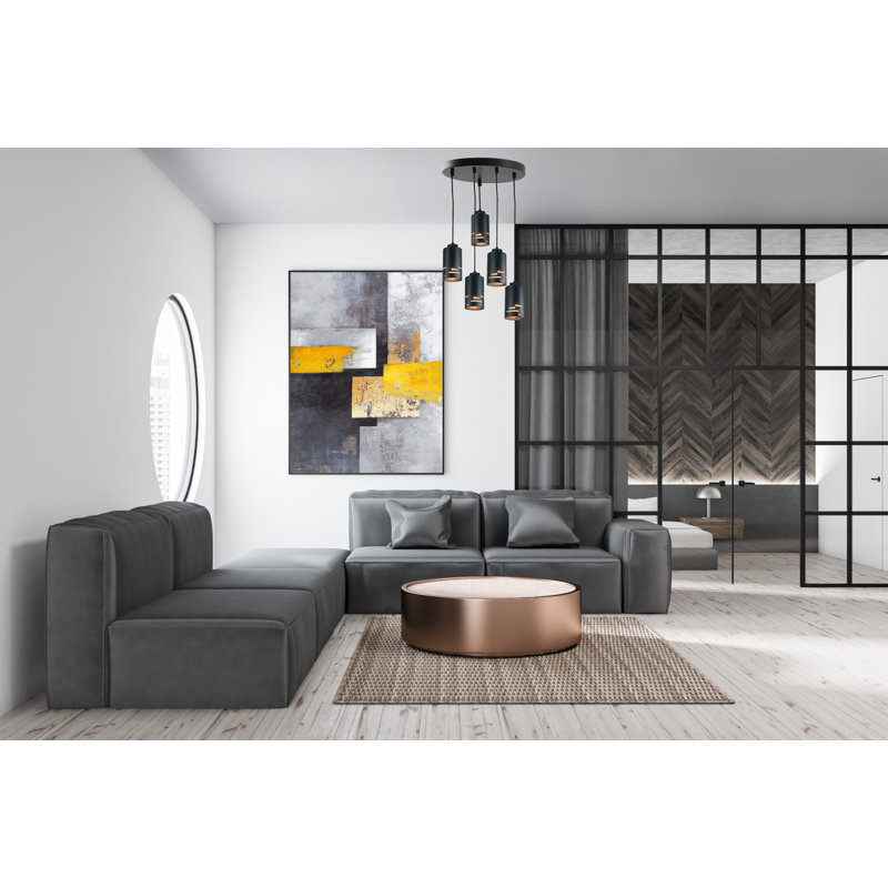 - Light Pendant, 5 Lights, Black