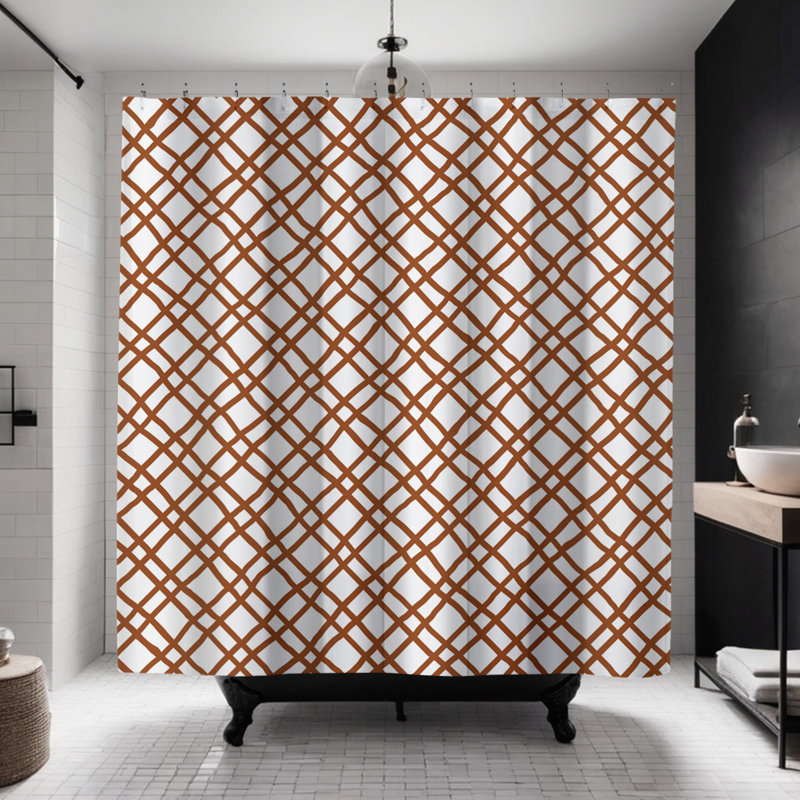 Rideau de douche Coco, Orange brûlé