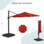 Parasol en porte-à-faux lumineux octogonal 11 pi 11 po Robby-1718559555