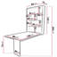 Abi Wall Mounted Drop Leaf Table With Storage In Concrete And Black Ideal For Small Spaces