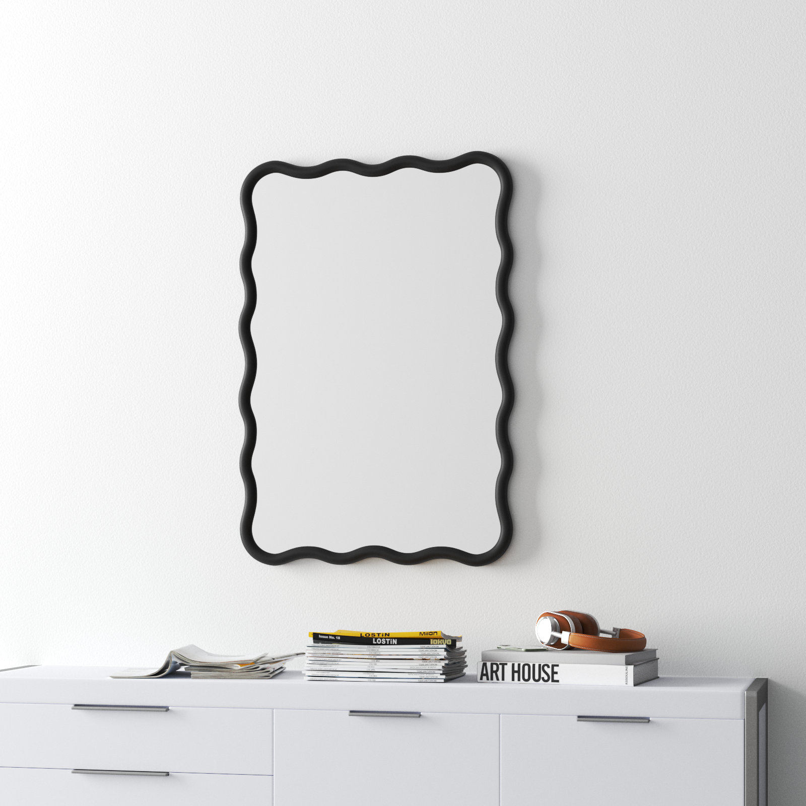 Andy 28" Accent Mirror, Black