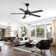 Beil 52/65 inch Large Modern Ceiling Fan with Light Kit and Remote Control, 3 LED Colors, 6 Speed Noiseless DC Motor, 5 Plywood Blades, for Indoor/Covered Outdoor Use