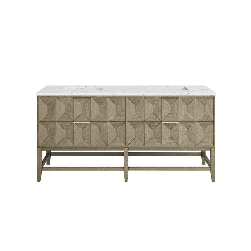 Emmeline 72'' W Double Vanity, Ethereal Noctis, 8" Widespread