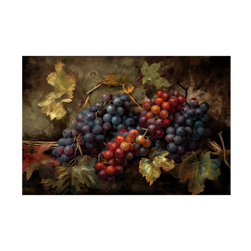 Art sur toile Sasha Grapes IV, H 12 po x l 19 po