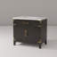 Meuble-lavabo simple en chêne noir l 36 po x P 22 po, avec comptoir en quartz blanc