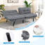 Causeuse convertible 71 po avec accoudoirs et dossiers réglables pour les appartements, le bureau et le salon-909787344