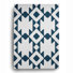 Blanc/Bleu Sarcelle Foncé