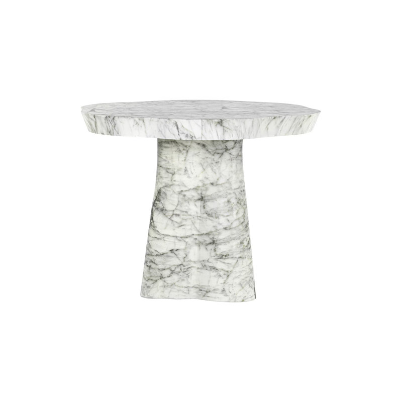 Dining Table Round Marble Dining Table, 31"H x 55"L x 55"W