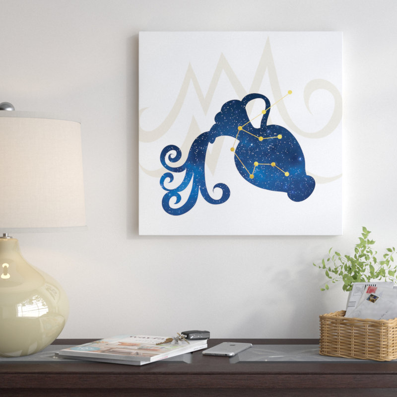« stars of aquarius », impression sur toile tendue, H 12 po x l 12 po x P 1,5 po, Pas de tapis, Toile tendue