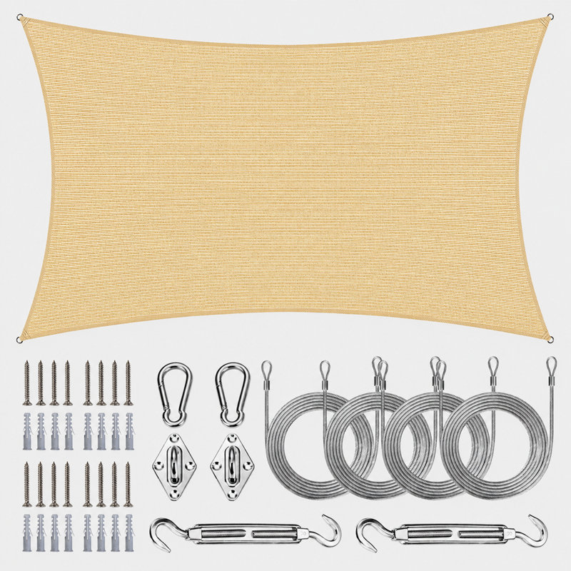 Voile d'ombrage Amgo, Beige, 12 pi x 18 pi
