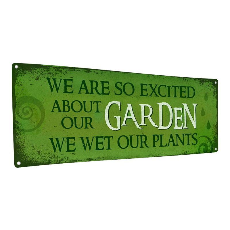 «We Are So Exciting About Our Garden», impression sur métal