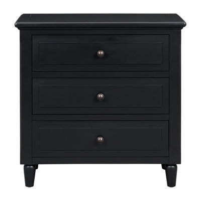 3-Drawer Wood Nightstand for Modern Bedrooms