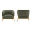 Fauteuil d'appoint pivotant rembourré Meraki-1263153998