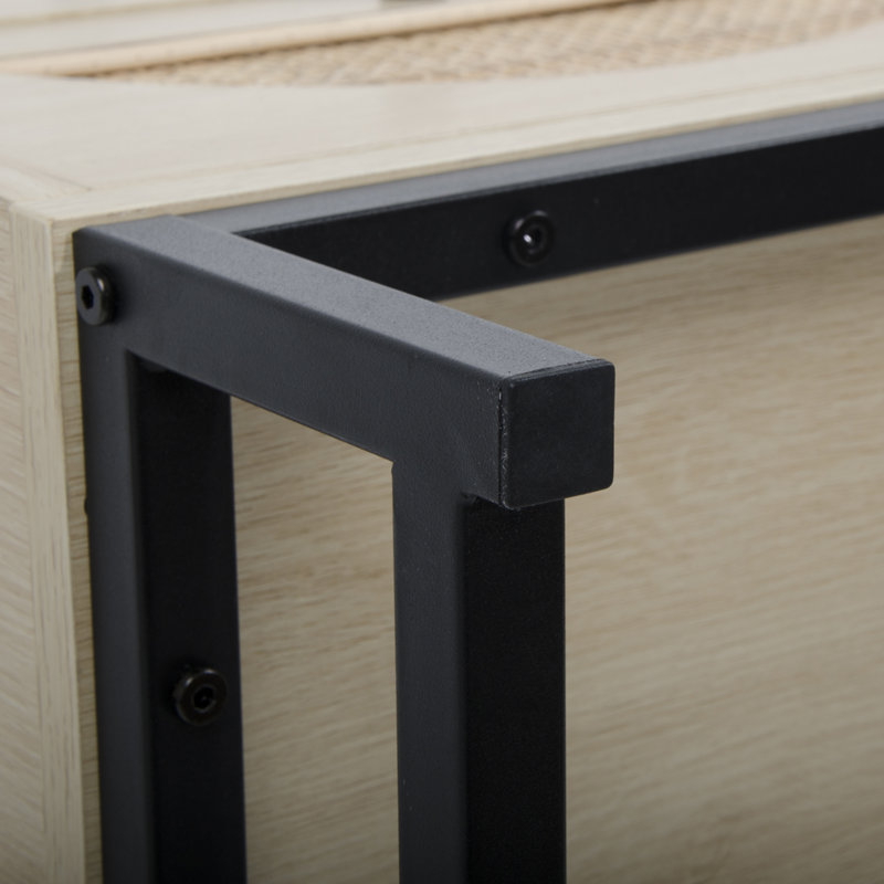Shackelford 2 - Drawer End Table, Black, Natural