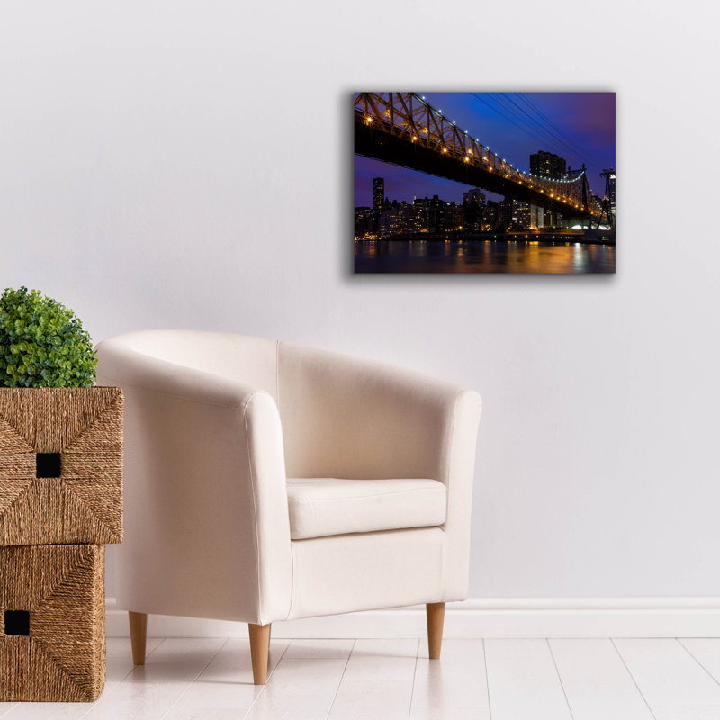 «Epic Graffiti 'Queensboro Bridge» par Rick Berk, art mural sur toile, H 18 po x l 26 po x P 0,75 po