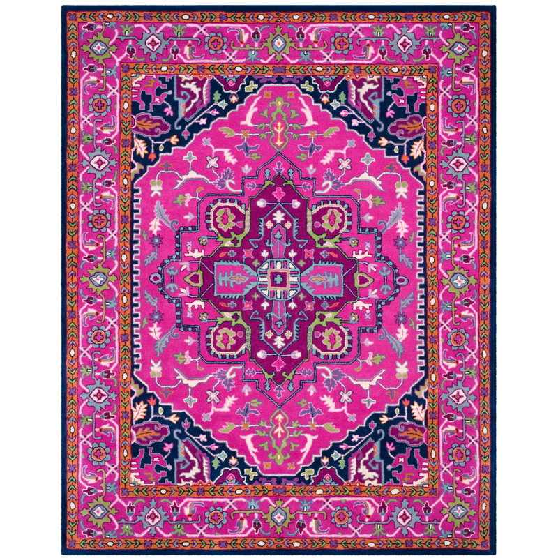 Blokzijl Hand Tufted Wool Oriental Rug, Rectangle 8' x 10'