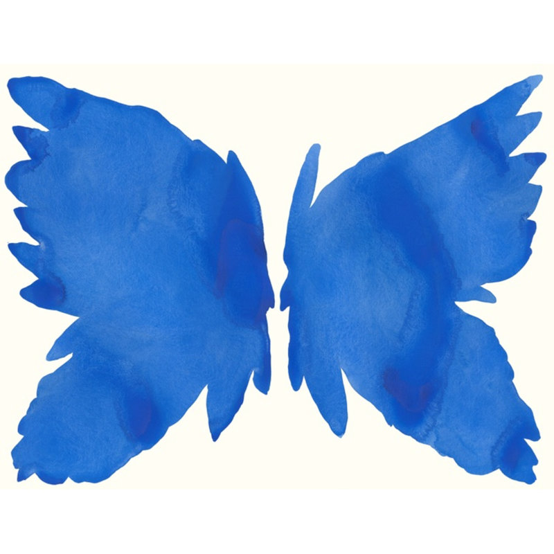 Blue Bird Print by Kate Roebuck, Black Framed, 25" H x 31" W