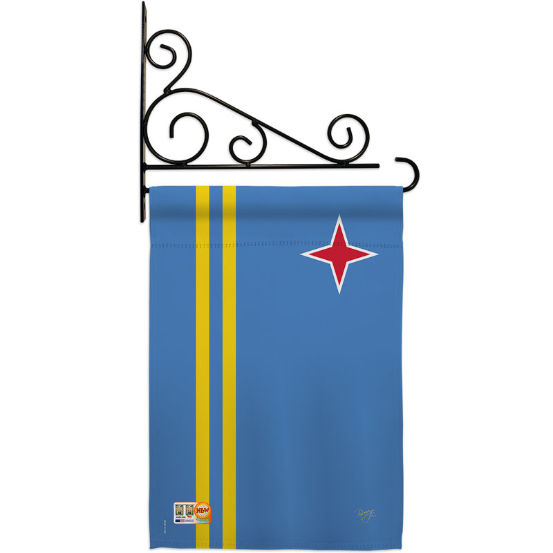 Double Sided 18.5'' H x 13'' W Polyester Flag Set