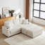 CanapÃ©-lit de 84 po en 4 piÃ¨ces avec 2 coussins dÃ©coratifs et 2 poufs avec rangement-1662419306