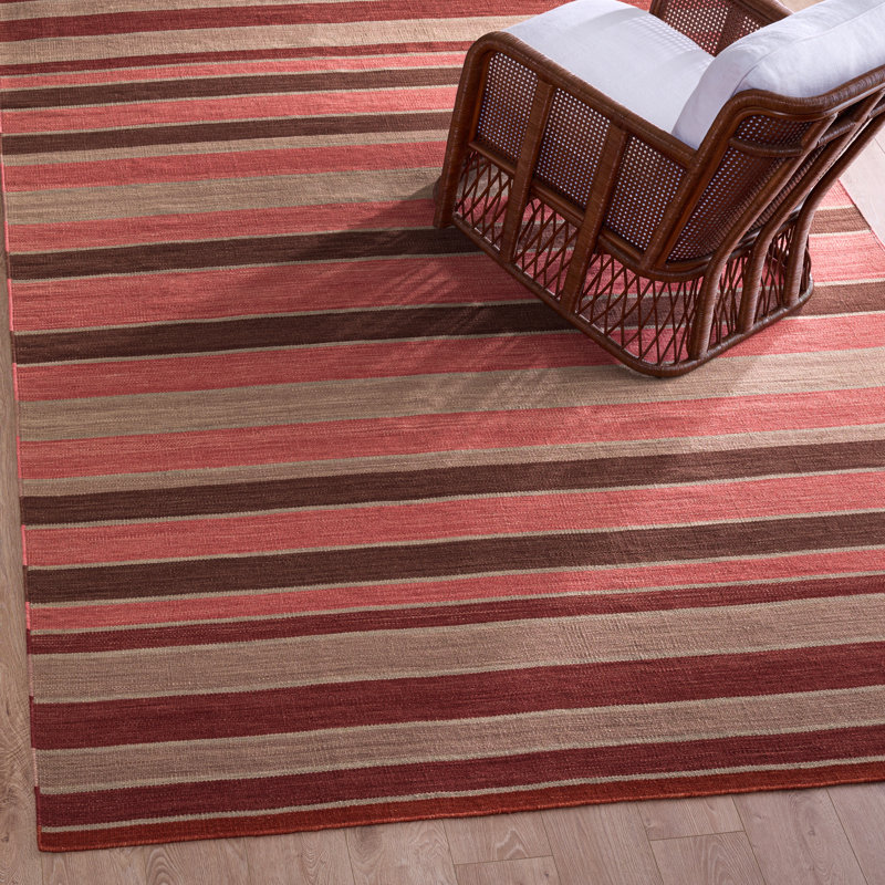 Ralph Lauren Barragan Stripe Wool Striped Rug, Rectangle 8' x 10'