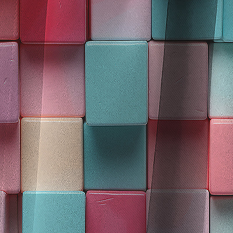 Popart Candyland Blocks - Rideau à rayures - Rideau occultant à rayures - 1 panneau, L 52 po x L 63 po