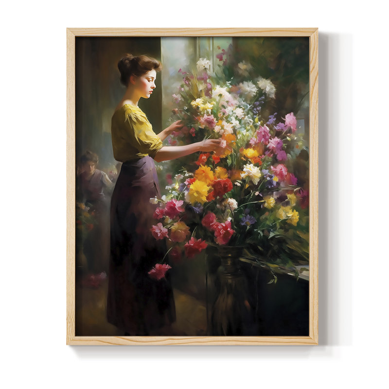Reproduction encadrée WOMEN Series CDxx - bois massif, Naturel, H 11 po x l 9 po