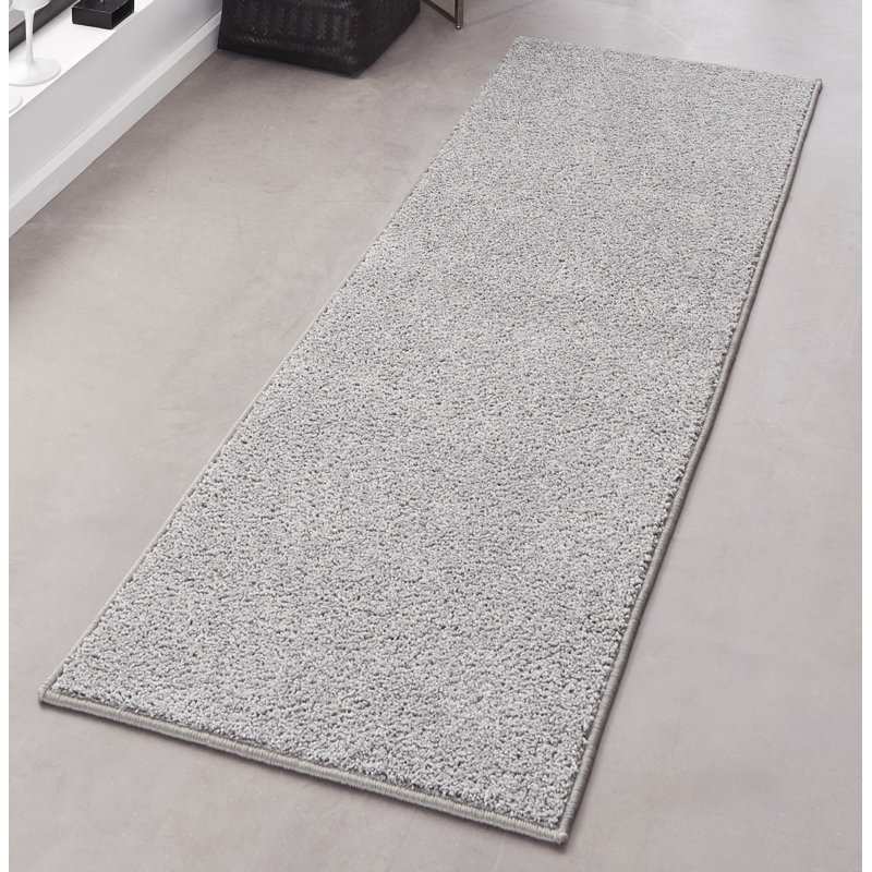 Pure Machine Woven Grey Indoor Rug, Runner 80 x 400cm
