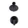 Single Handle 5-Spray Patterns Shower Faucet With High Pressure Shower Head