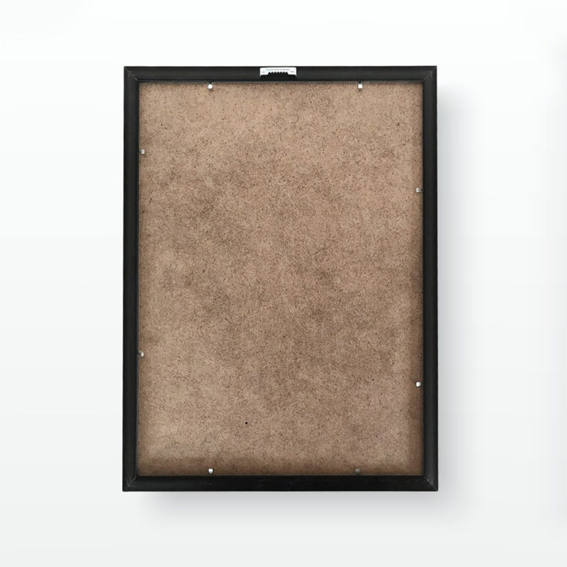 Elegant Black Picture Frame for A4 Photos (8.3 x 11.7 inches), 100% MDF with 100% Plastic Backing (0.8 inches Thick) | Easy Wall Hanging Design | Perfect for Home Decor & Office Displays, Stylish and Durable