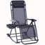 Fauteuil à bascule pliable et inclinable anti-gravité avec oreiller, porte-gobelet et porte-téléphone, idéal pour la détente à l'extérieur et facile à transporter.