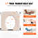 VEVOR Commode Chair, Bedside Commode with Padded Seat, Drop-Down Arms,