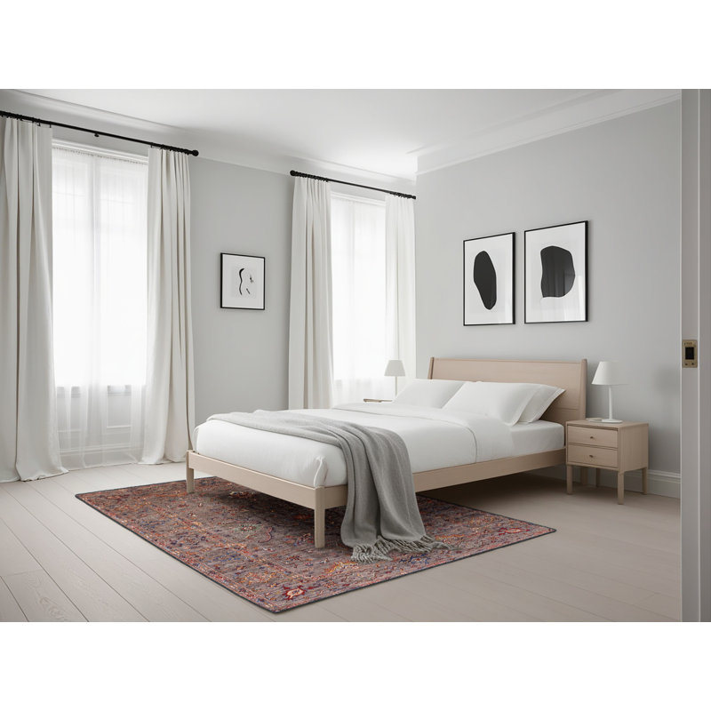 Tapis brun à motif oriental, Rectangle 5 pi x 7 pi