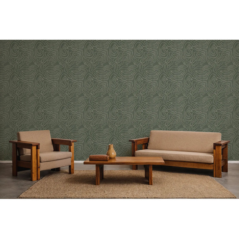 Elevation - Wallpaper, Sage Taupe, Peel & Stick