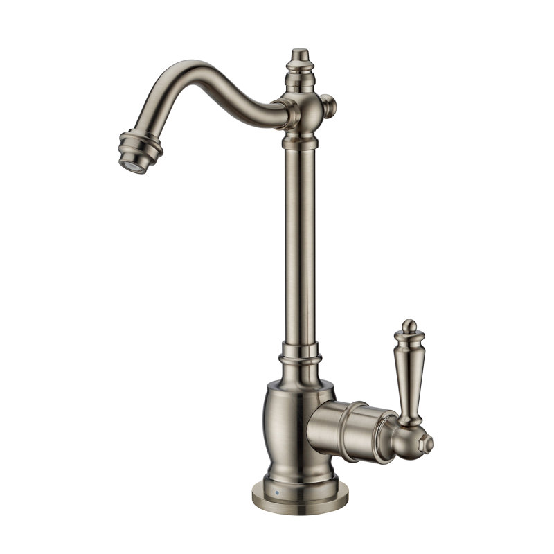 Robinet d'eau froide avec bec traditionnel Whitehaus, Nickel brossé