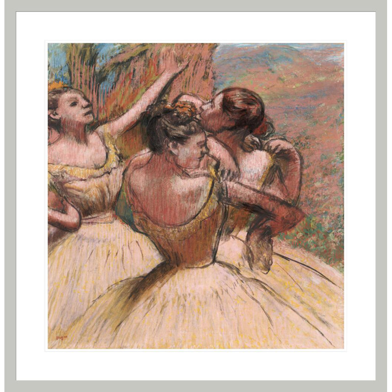 «Three Dancers» par Edgar Degas, impression giclée encadrée, H 34,33 po x l 33,5 po