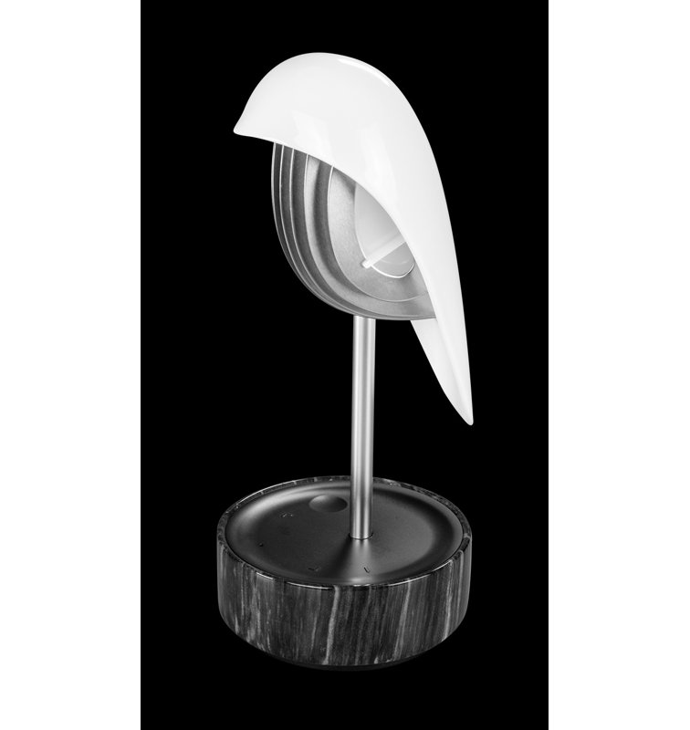 Horloge de table Chirp, Marbre noir / or