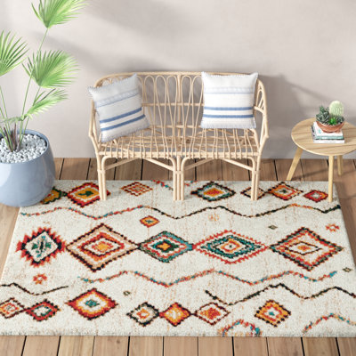 Allensville Geometric Shag Area Rug