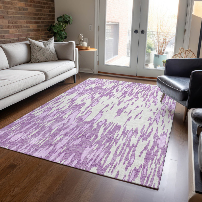 Aleighna Area Rug with Non-Slip Backing, Rectangle 10' x 14'