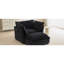 Canapé moderne avec accoudoirs de 47 po avec repose-pieds mobile, siège large, accoudoirs courbés et coussins moelleux pour le salon, la chambre à coucher-490591858