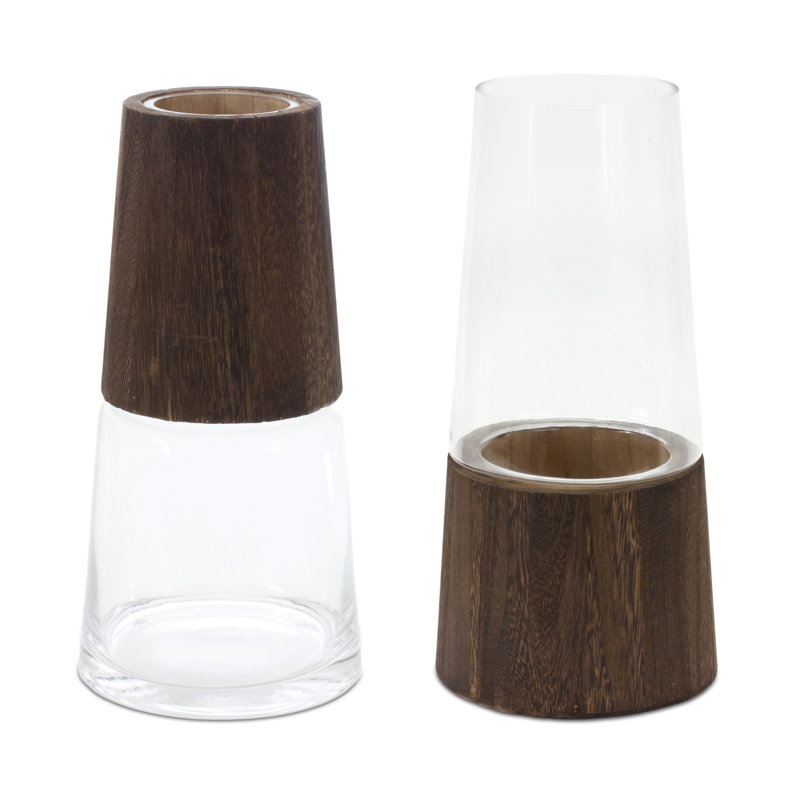 Vase de table Akash, Brun / Transparent