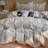 Farmhouse Colorful Pinstripe Washed Cotton Duvet Cover Set-124943814-124943813