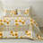 Yellow/Green 100% Cotton Reversible Floral Plaid Patchwork Quilt Set-1314396455
