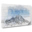 Snow Covered Aoraki Mount Cook in Abstract - Wrapped Canvas Drawing - Wrapped Canvas-55339750