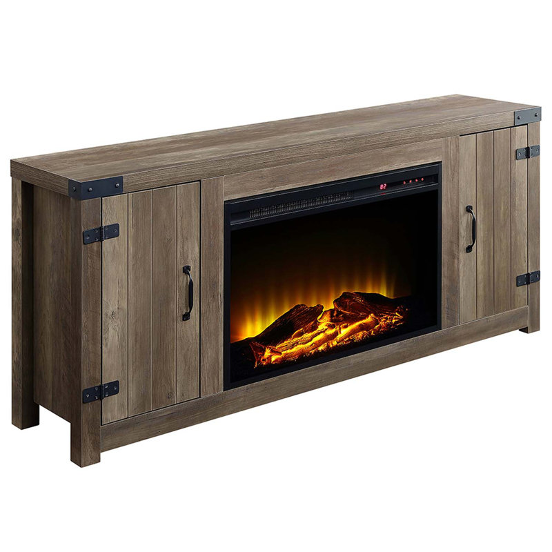 Tobias 54" Fireplace, Rustic Oak Finish
