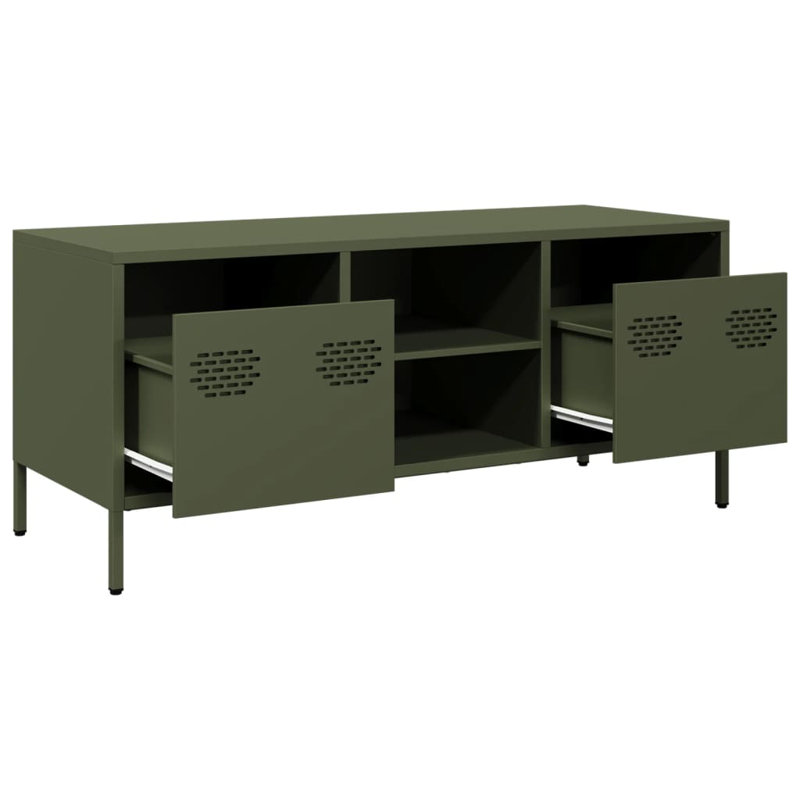 Meuble télé vidaXL, Vert olive