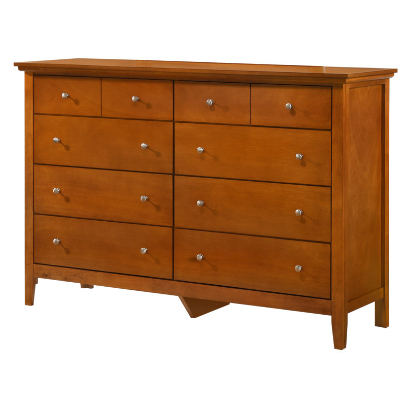Hammond 8 Drawer 59" Double Dresser, Oak